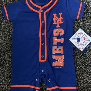 Mets jersey onesie